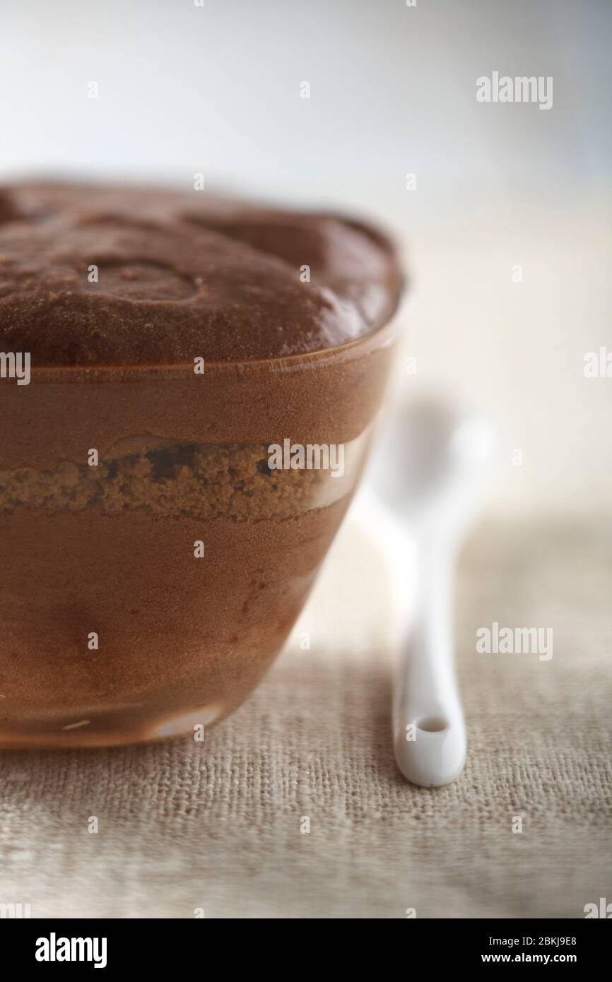 Schokoladenmousse speculos Stockfoto