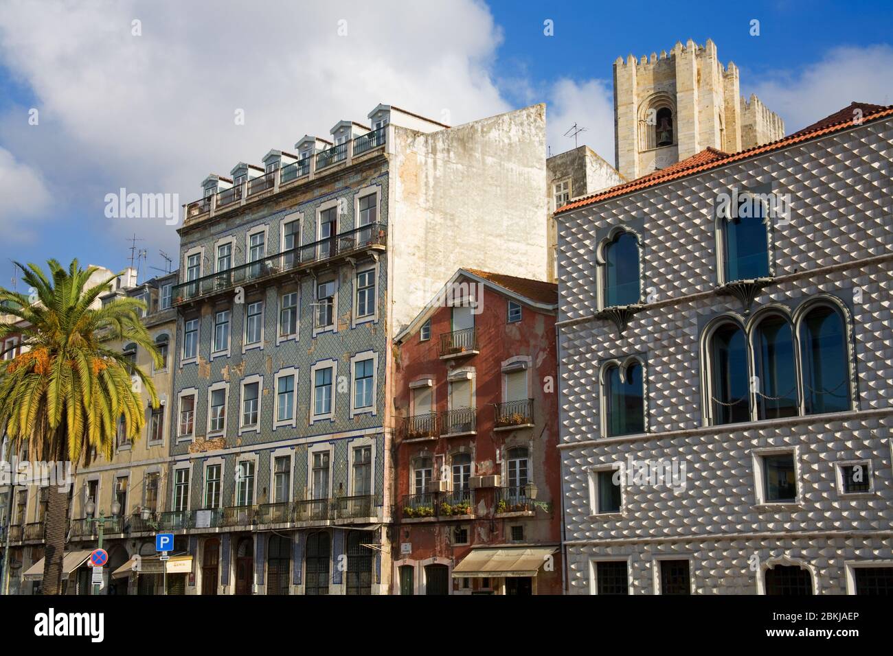 Santarem Straße im Alfama Bezirk, Lissabon, Portugal, Europa Stockfoto