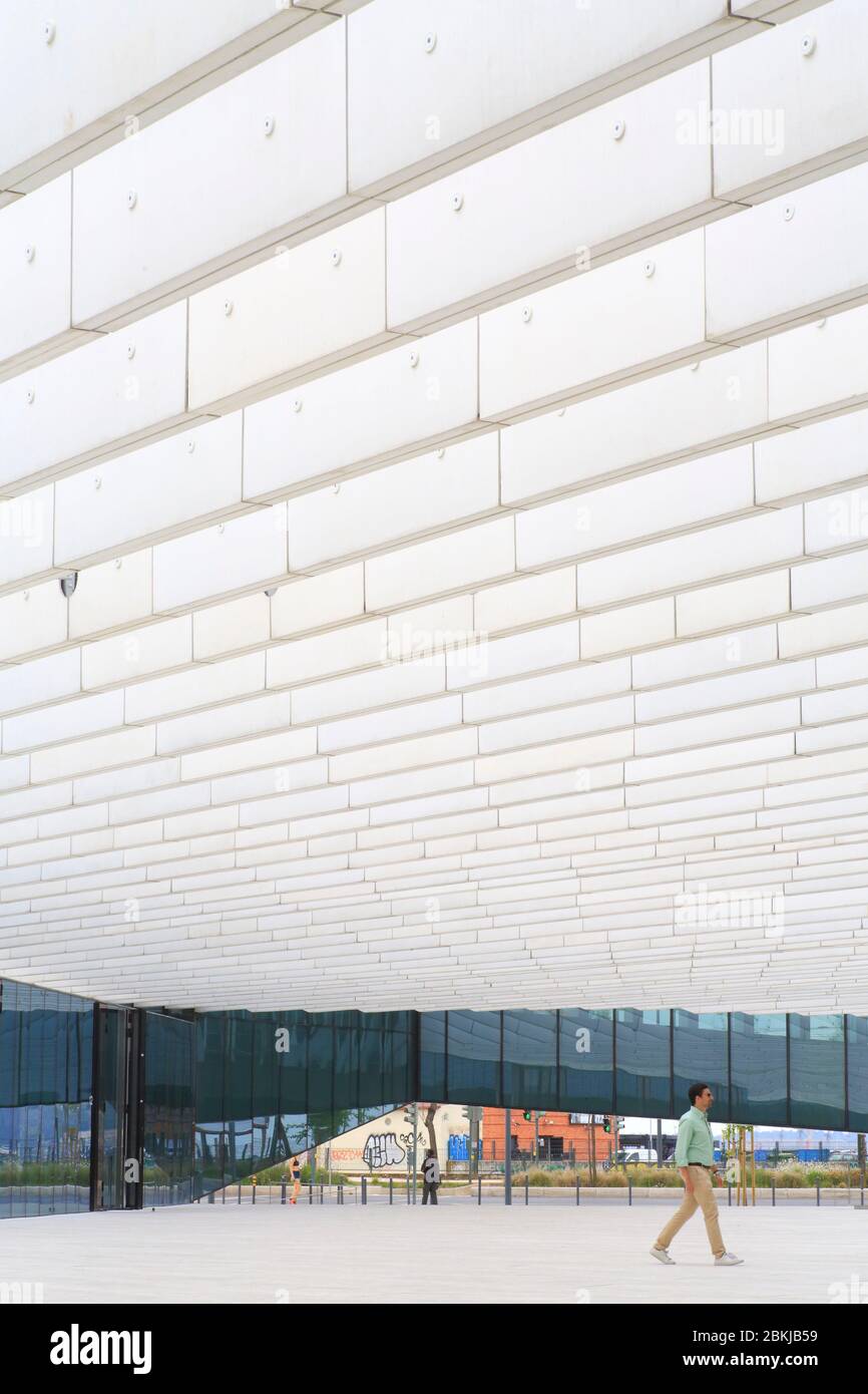 Portugal, Lissabon, Lapa, Hauptsitz von EDP (Energias de Portugal), entworfen vom Architekten Aires Mateus und 2015 erbaut Stockfoto