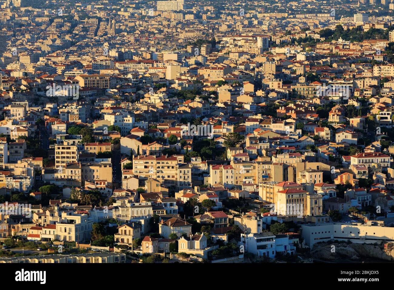 Frankreich, Bouches du Rhone, Marseille, 7. Arrondissement, Stadtteil Endoume (Luftaufnahme) Stockfoto