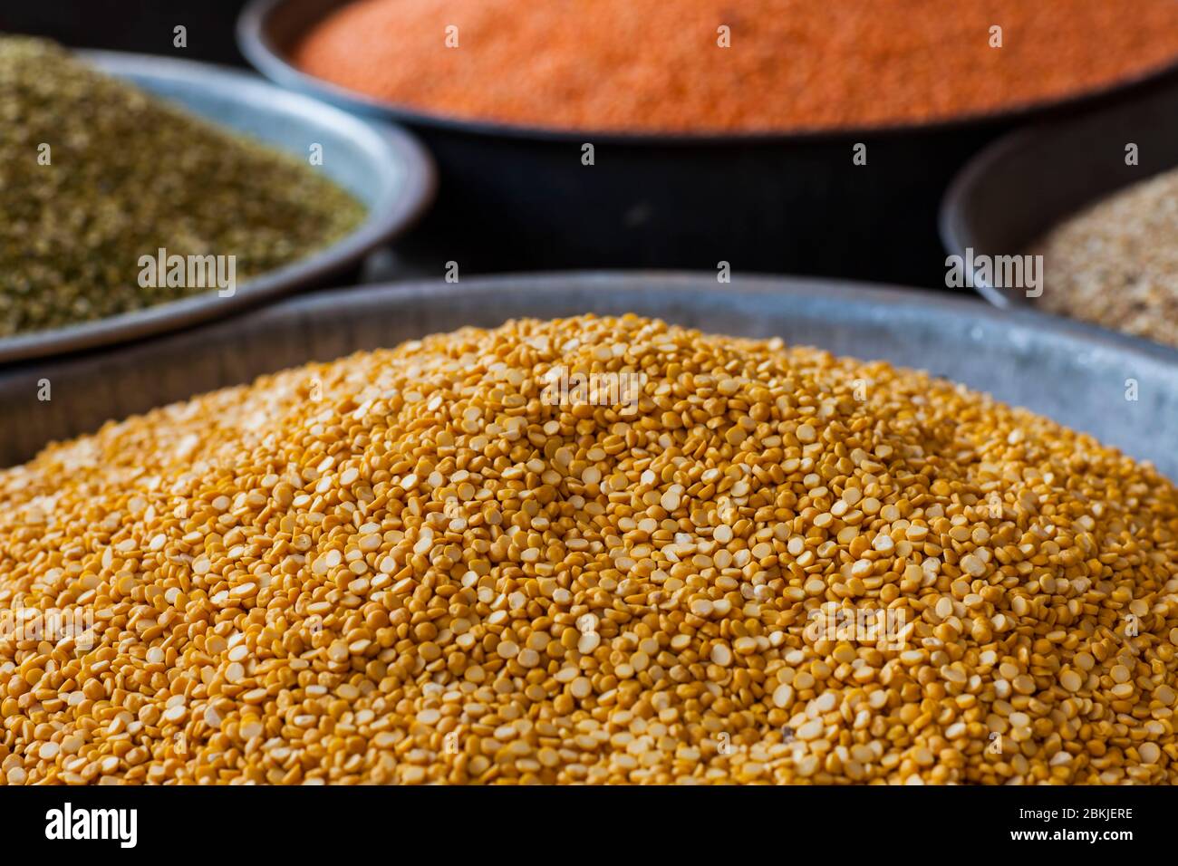 Indien, Rajasthan, Jodhpur, Sardar Markt Girdikot, dhal, Linsen Stockfoto