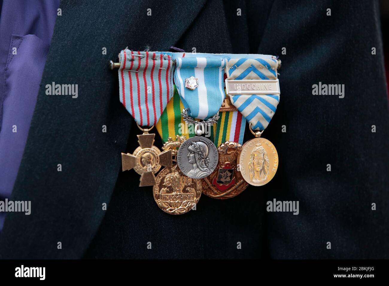 Frankreich, Paris (75), Oktober 2019, Arc de Triomphe, Tribute Ceremony für Hmong Kämpfer, in Guerilla-Techniken erfahren, sie dienten Frankreich bis zum Ende Stockfoto