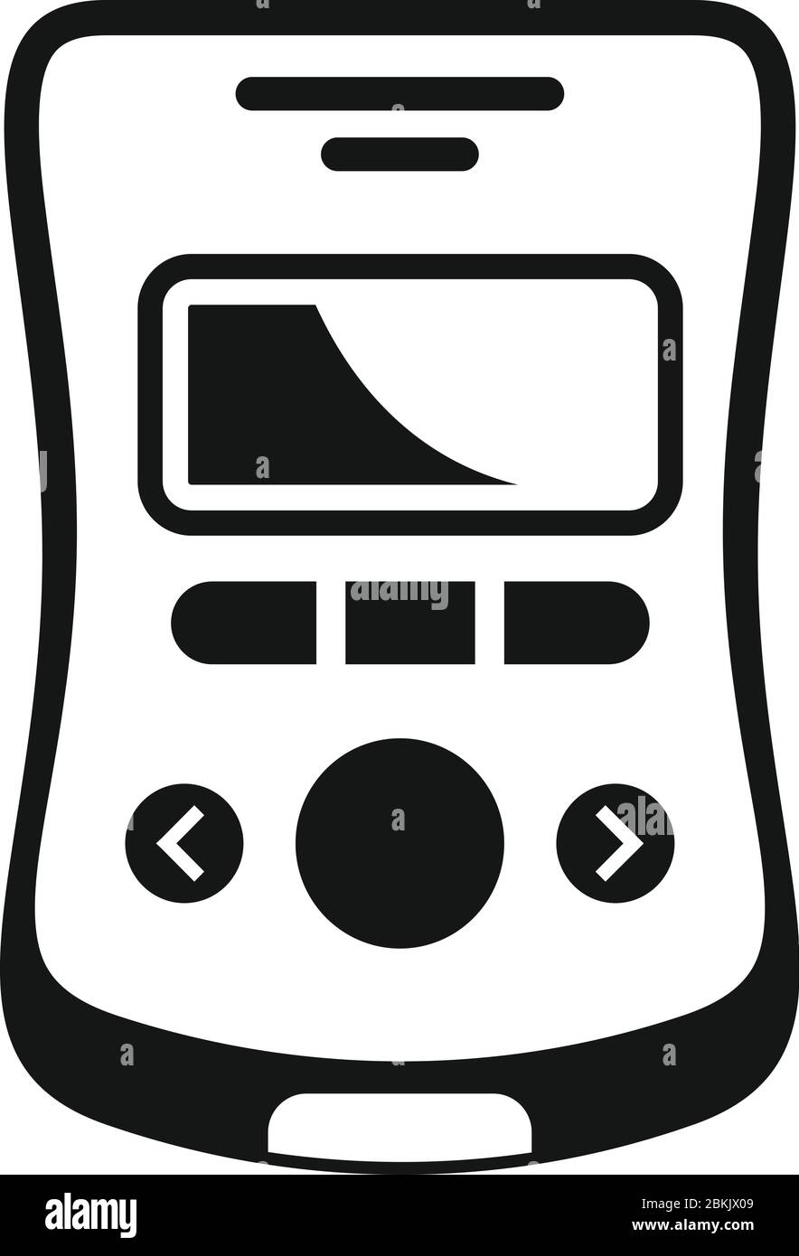 Symbol für Diabetes-Glucometer. Einfache Illustration von Diabetes Glucometer Vektor-Symbol für Web-Design isoliert auf weißem Hintergrund Stock Vektor