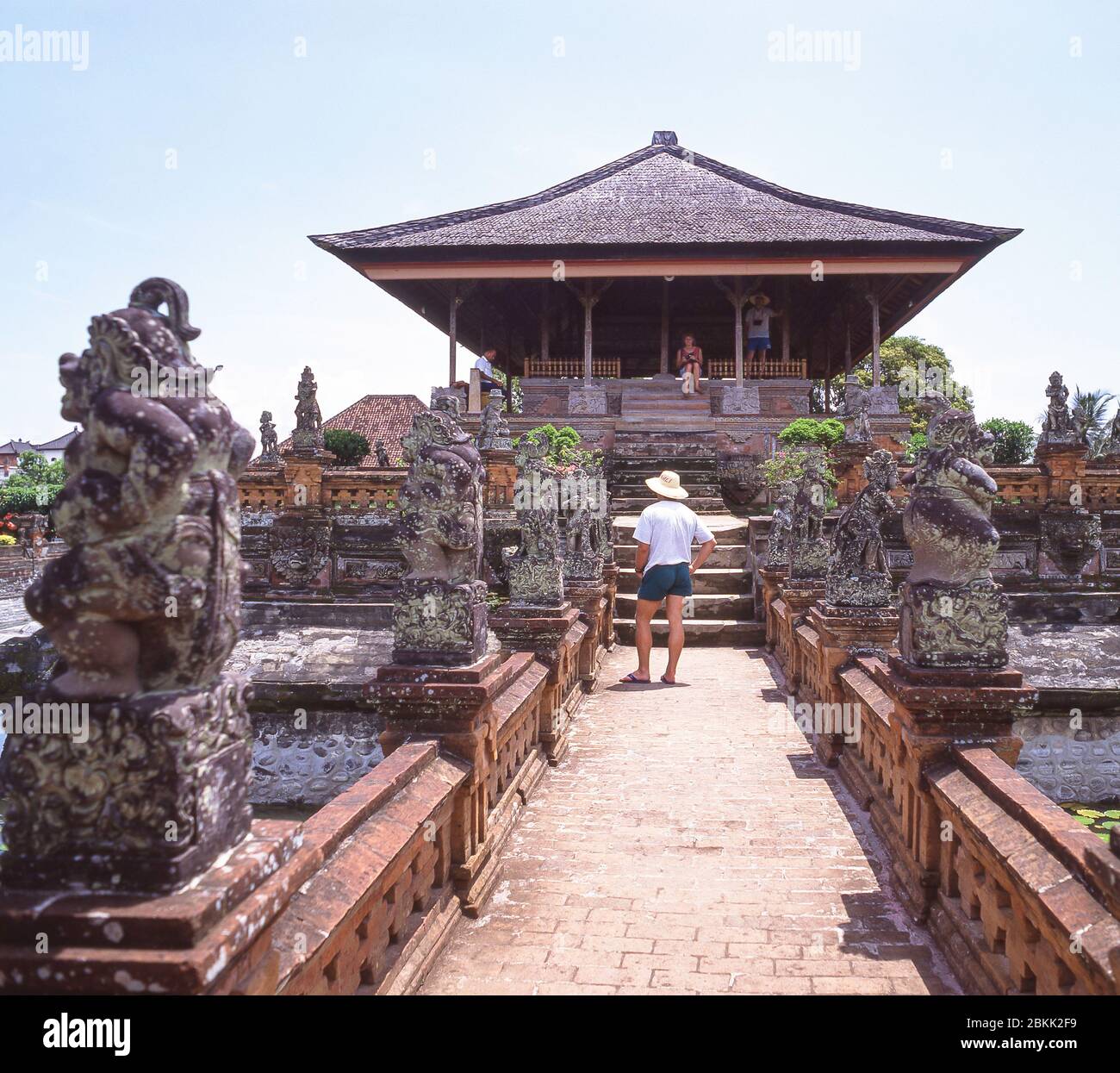 Kertha Gosa Pavillon, Bale Kambang des Klungkung Palastes, Semarapura, Bali, Republik Indonesien Stockfoto