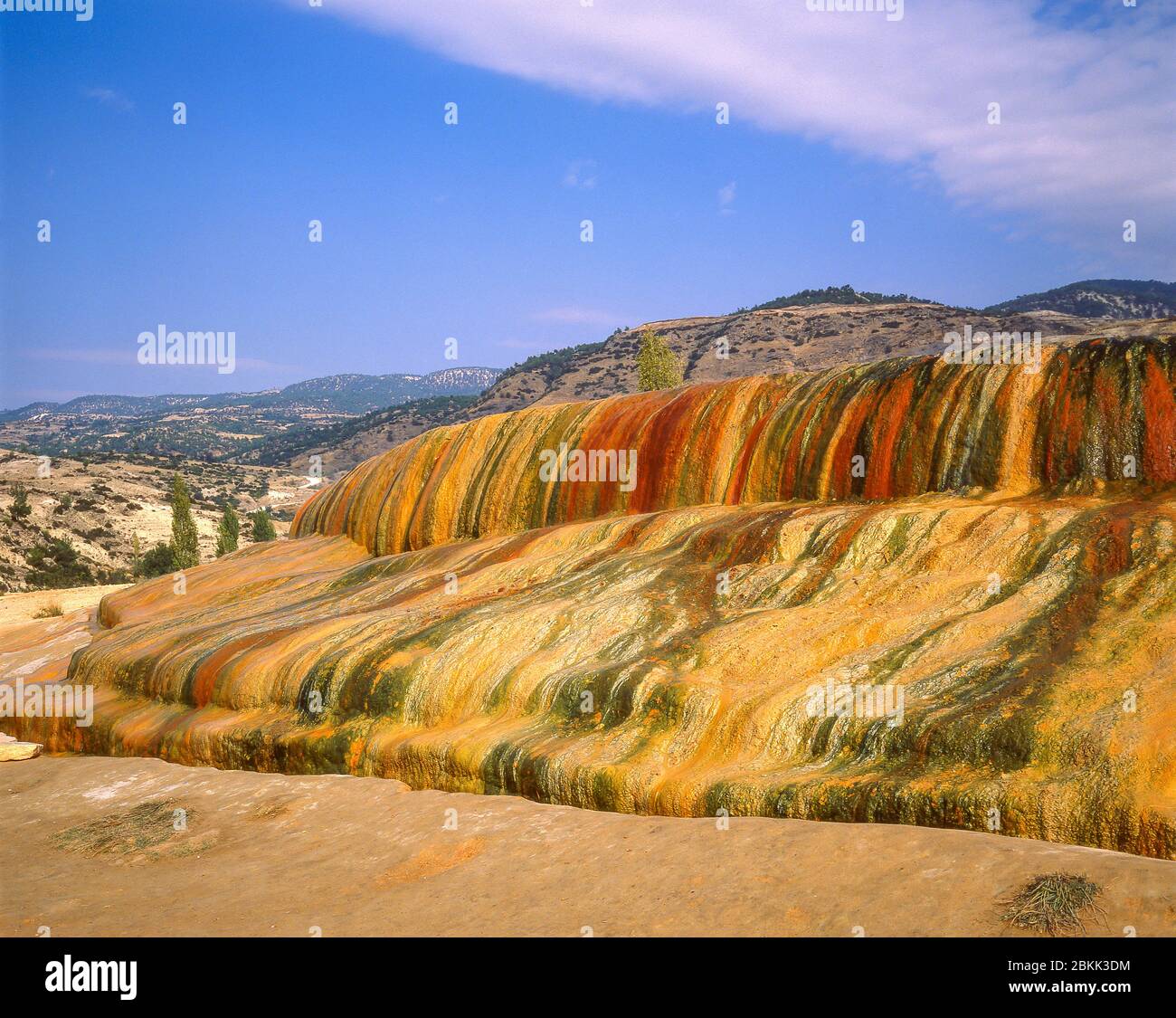 Karahayit Thermalquellen, Karahayit, Provinz Aydin, Republik Türkei Stockfoto