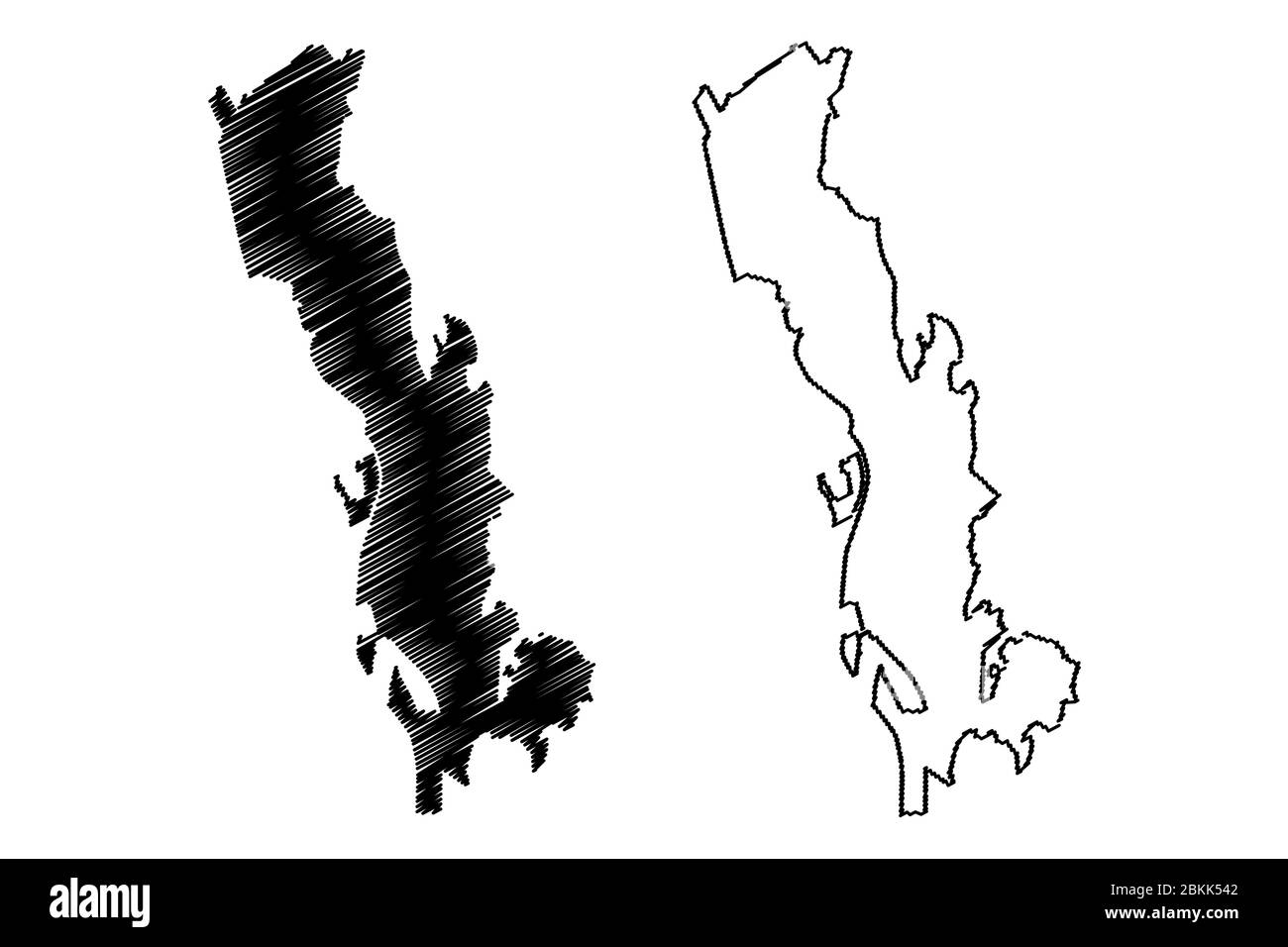 Trient City (Italienische Republik, Italien, Trentino-Alto Adige Sudrol) Karte Vektor-Illustration, Skizze Stadt Trent Karte Stock Vektor