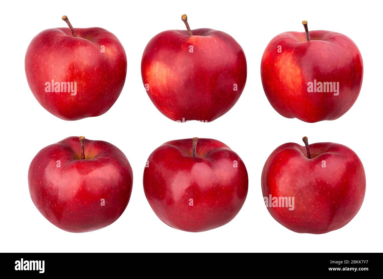Rot köstlichen Apfel in der Hand Weg isoliert auf weiß Stockfoto