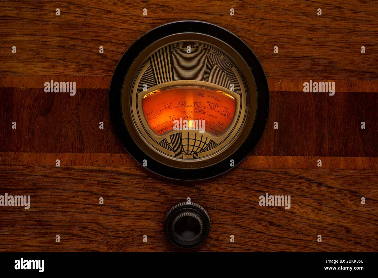 Radio-Tuner wählen Sie 1938 Stockfoto