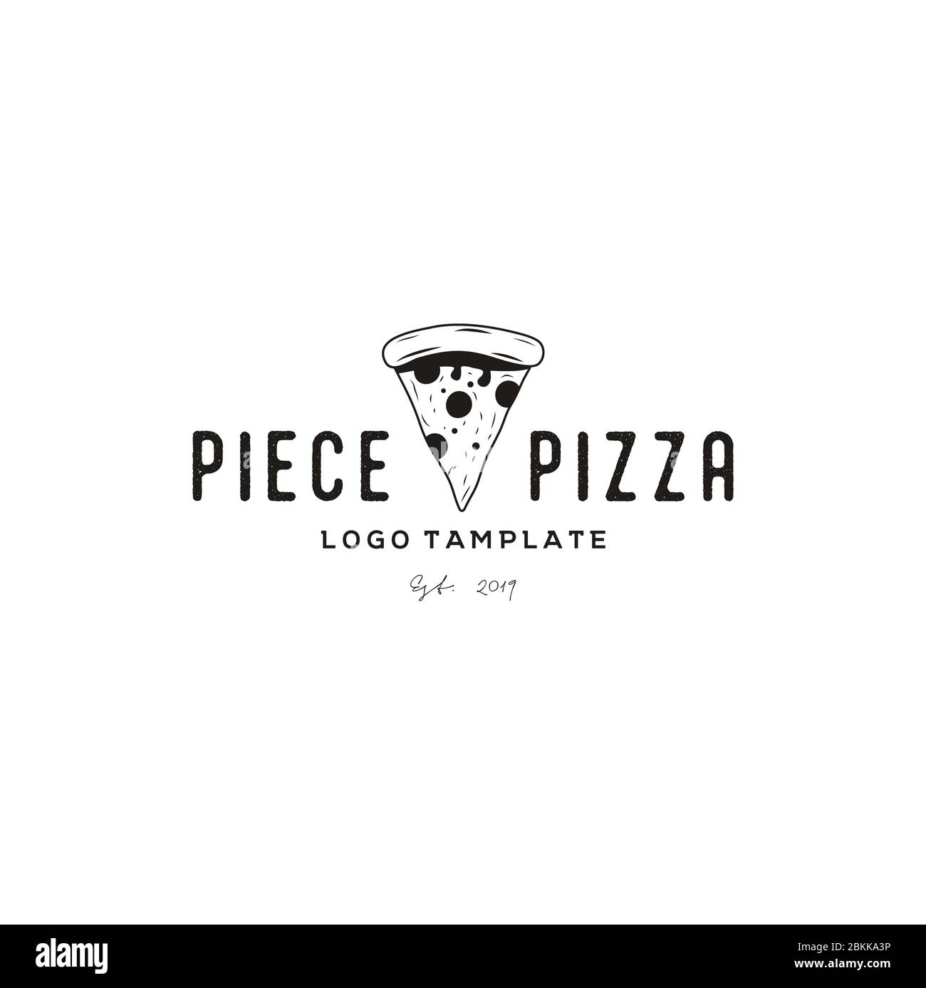 Retro Vintage Pizza / Pizzeria Logo Design Stock Vektor