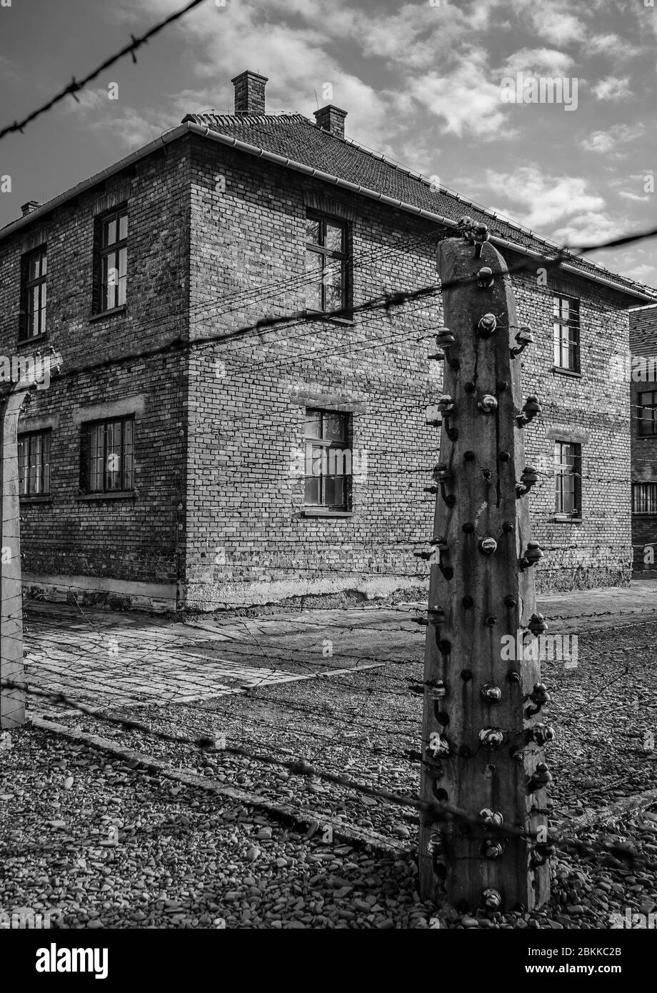 Sowjetische russische Kriegsgefangene Blöcke, Auschwitz I. Stockfoto