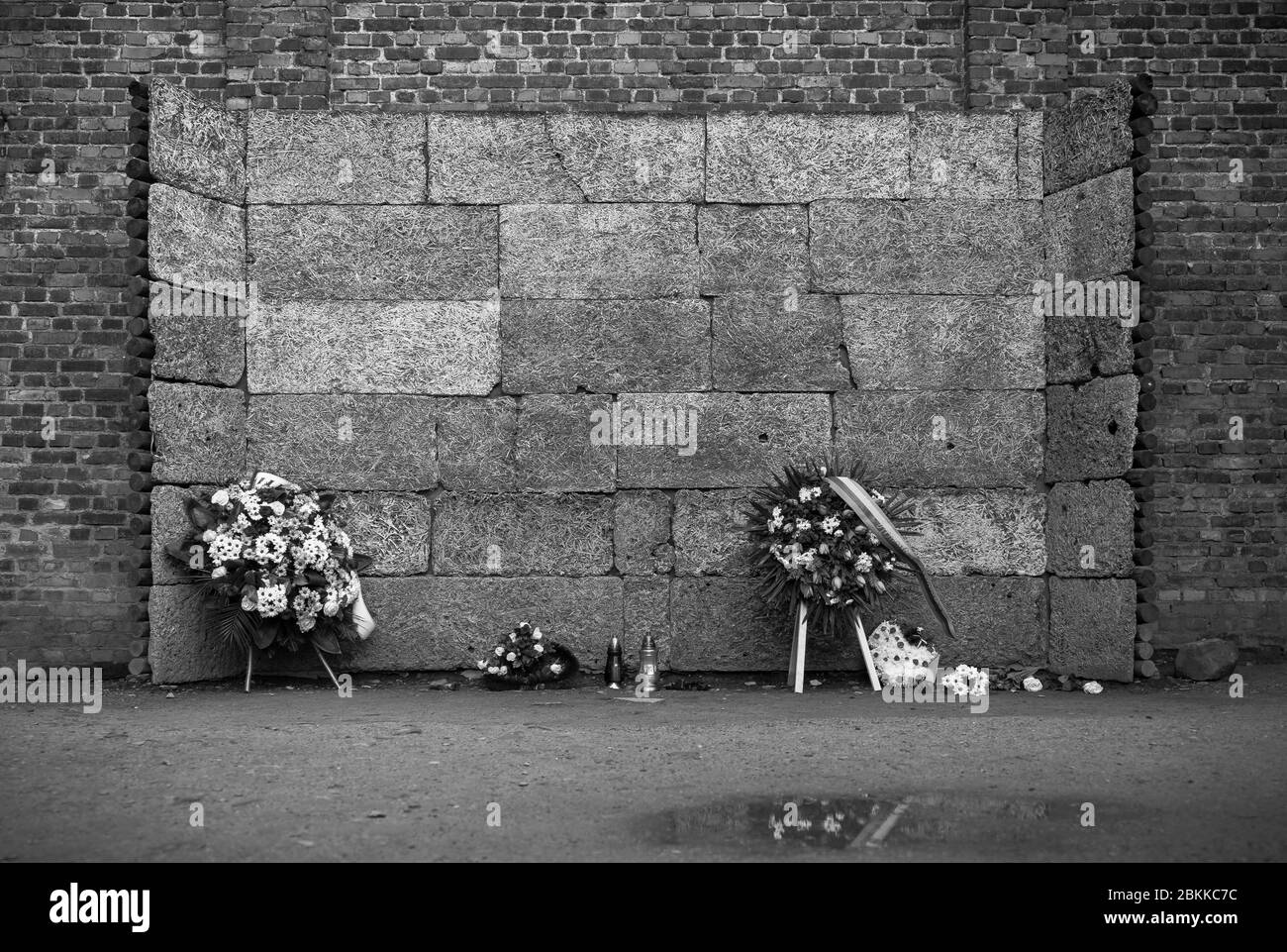 Die Cork-Mauer, Nazi-Konzentrationslager, Auschwitz I. Stockfoto