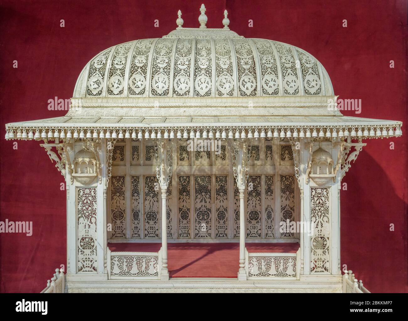 Elfenbein Heim Schrein, Rajasthan, 18. Jahrhundert, Museum, Delhi, Indien Stockfoto
