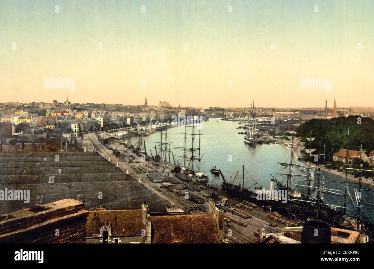 Stadt und Hafen, Nantes, Frankreich, um 1900 Stockfoto