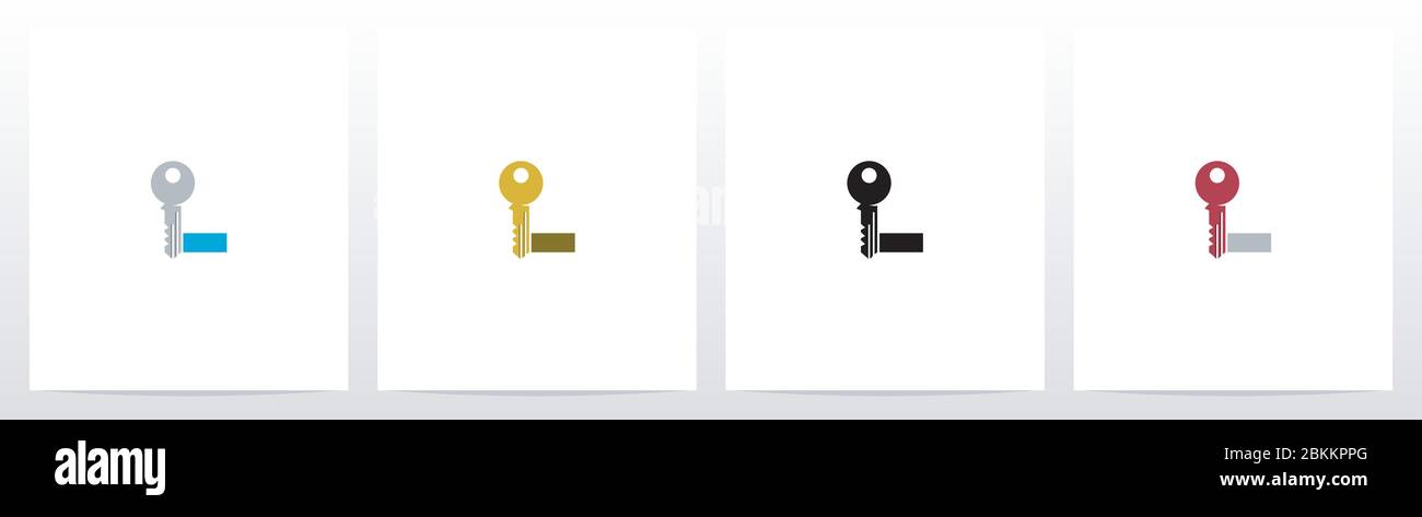 Schlüssel zum Logo-Design L Stock Vektor