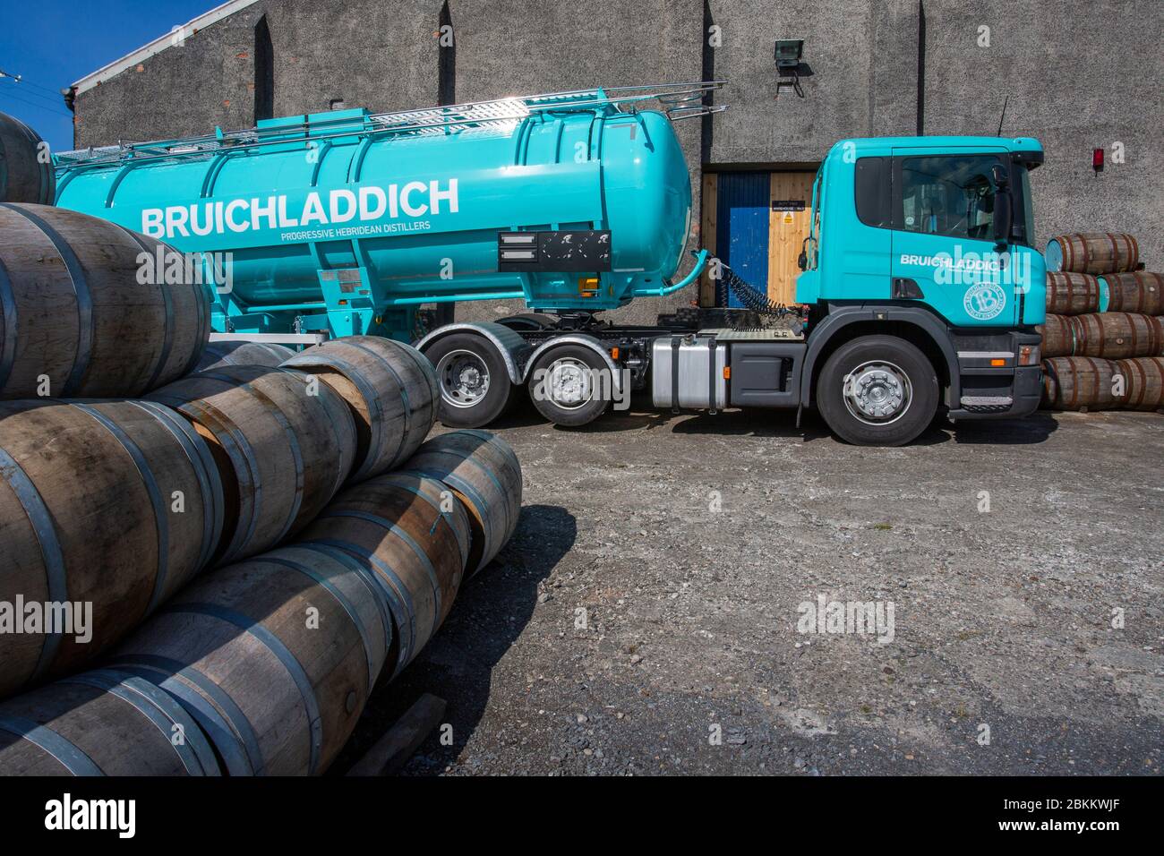 Bruichladdich Distillery Whisky Tanker Stockfoto