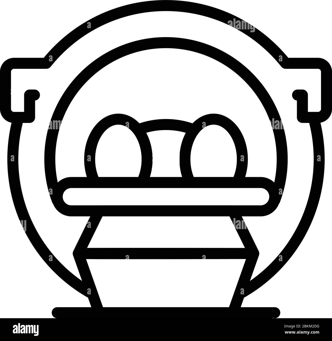 Symbol für medizinischen Tomographen, Umriss Stock Vektor