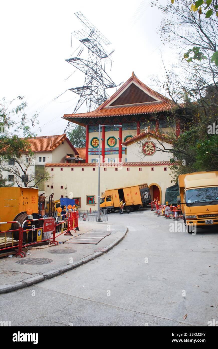 Buddhistischer Tempel in Sha Tin, OAI Tau Village, Hongkong Stockfoto