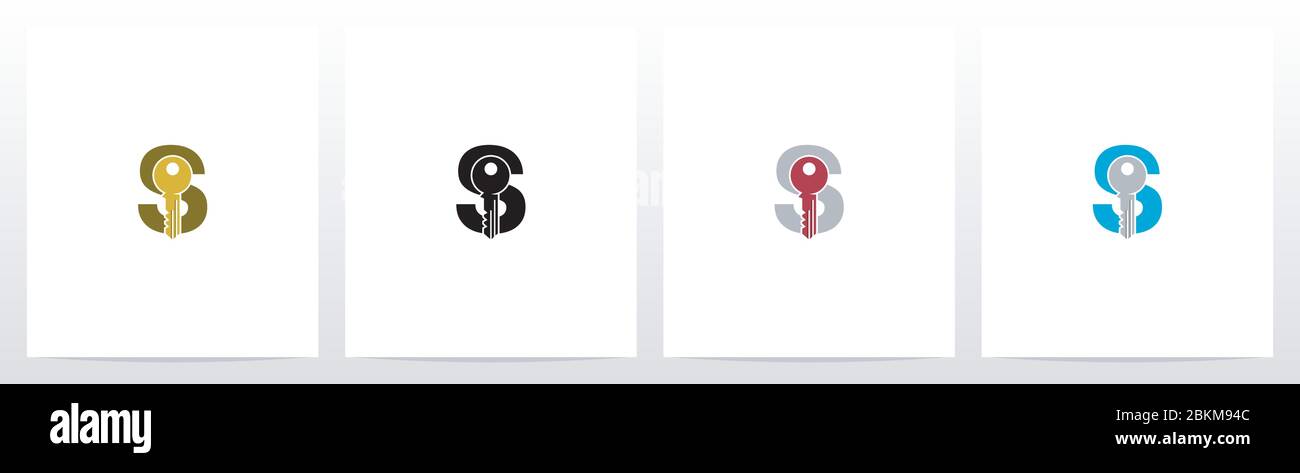 Schlüssel zum Logo-Design S Stock Vektor