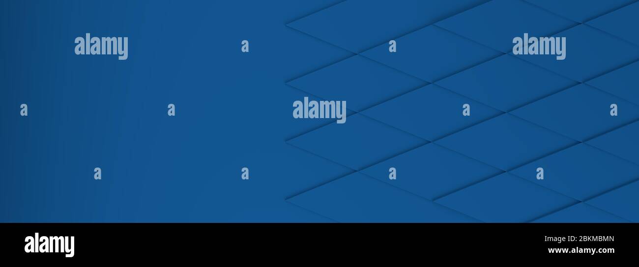 Abstrakt moderne klassische blaue Rhomus Hintergrund, 3d-Rendering Stockfoto