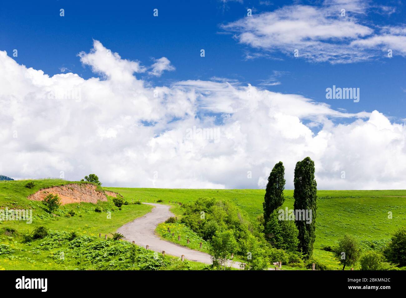 Neues grünes Plateau der Schlucht Debed, in der Nähe der Odzun Kirche, Odzun, Lori Provinz, Armenien, Kaukasus, Asien Stockfoto