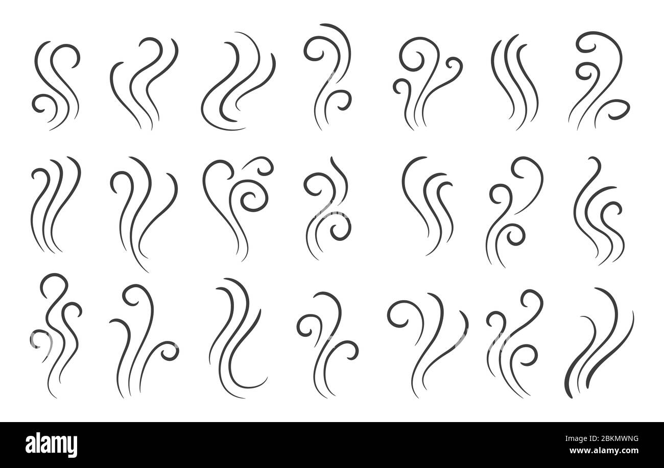 Dampfwellen mit Doodle-Feuer Stock Vektor