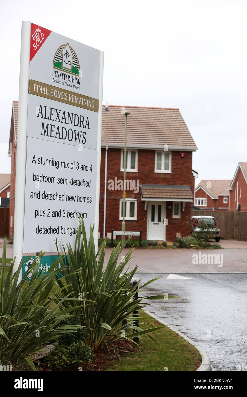 Eine Auswahl von Pennyfarthing Homes Entwicklungen im New Forest, Hampshire, Großbritannien. Stockfoto