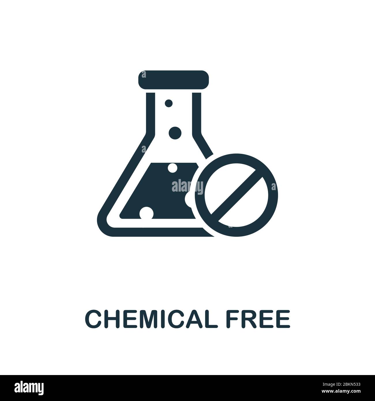 Chemical Free Icon aus der Kollektion für biologischen Anbau. Einfache Linie Chemische Free Icon für Vorlagen, Web-Design und Infografiken Stock Vektor