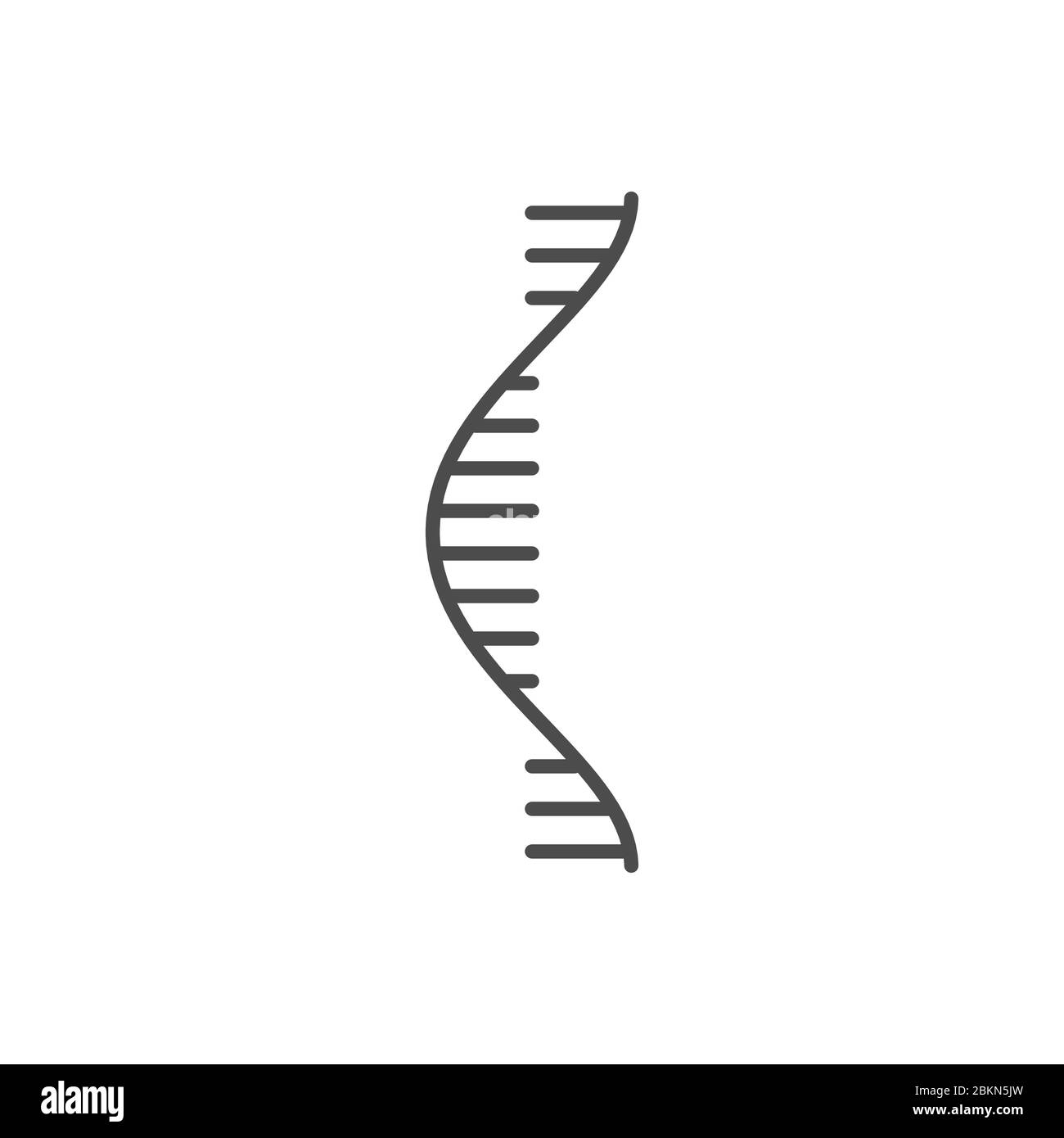 RNA-bezogenes Vektor-Dünnliniensymbol Stock Vektor