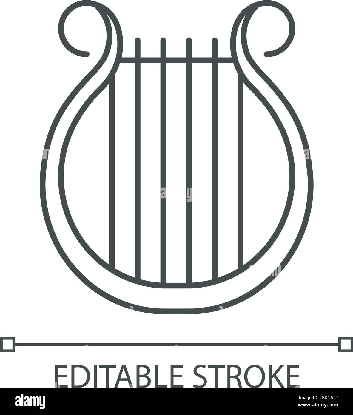 Lyra Pixel Perfect Linear Icon Stock Vektor