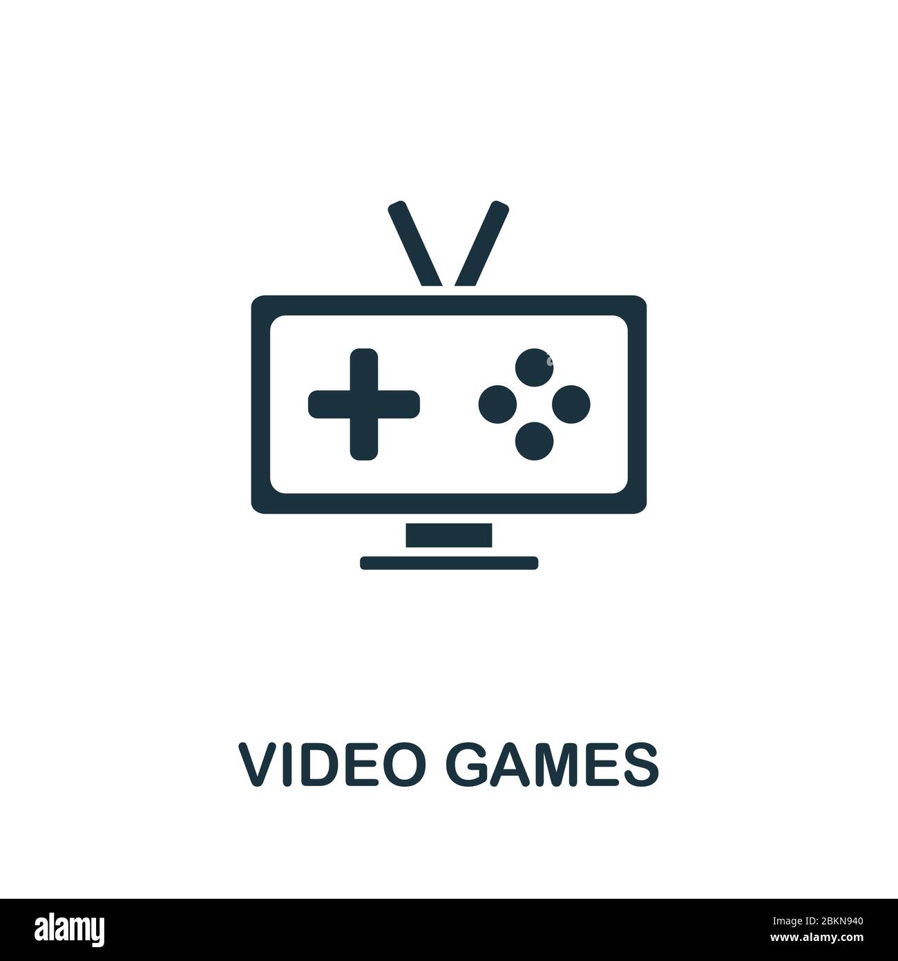 Symbol Für Videospiele. Einfache Linie Element Video Games Symbol Für  Vorlagen, Web-Design Und Infografiken Stock-Vektorgrafik - Alamy