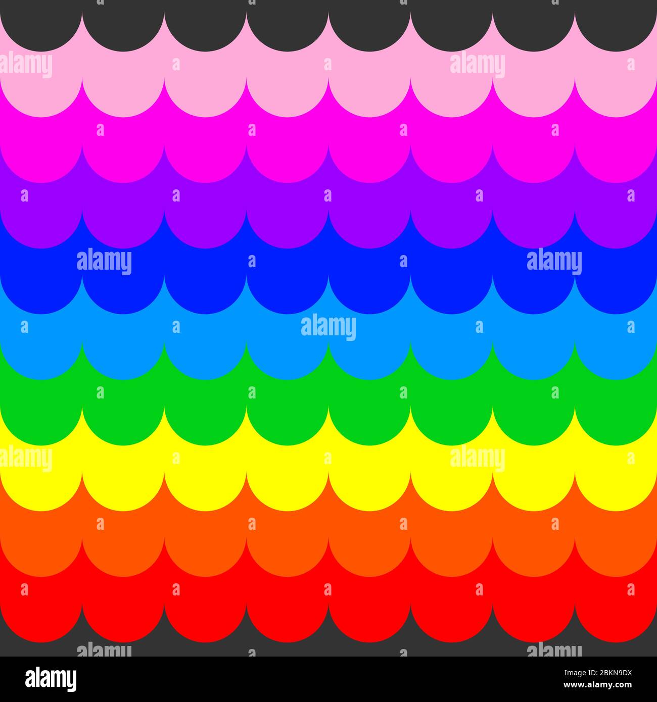 Nahtlose Regenbogen Muster, Kinder welligen Hintergrund, bunte abstrakte geometrische Ornament Stock Vektor