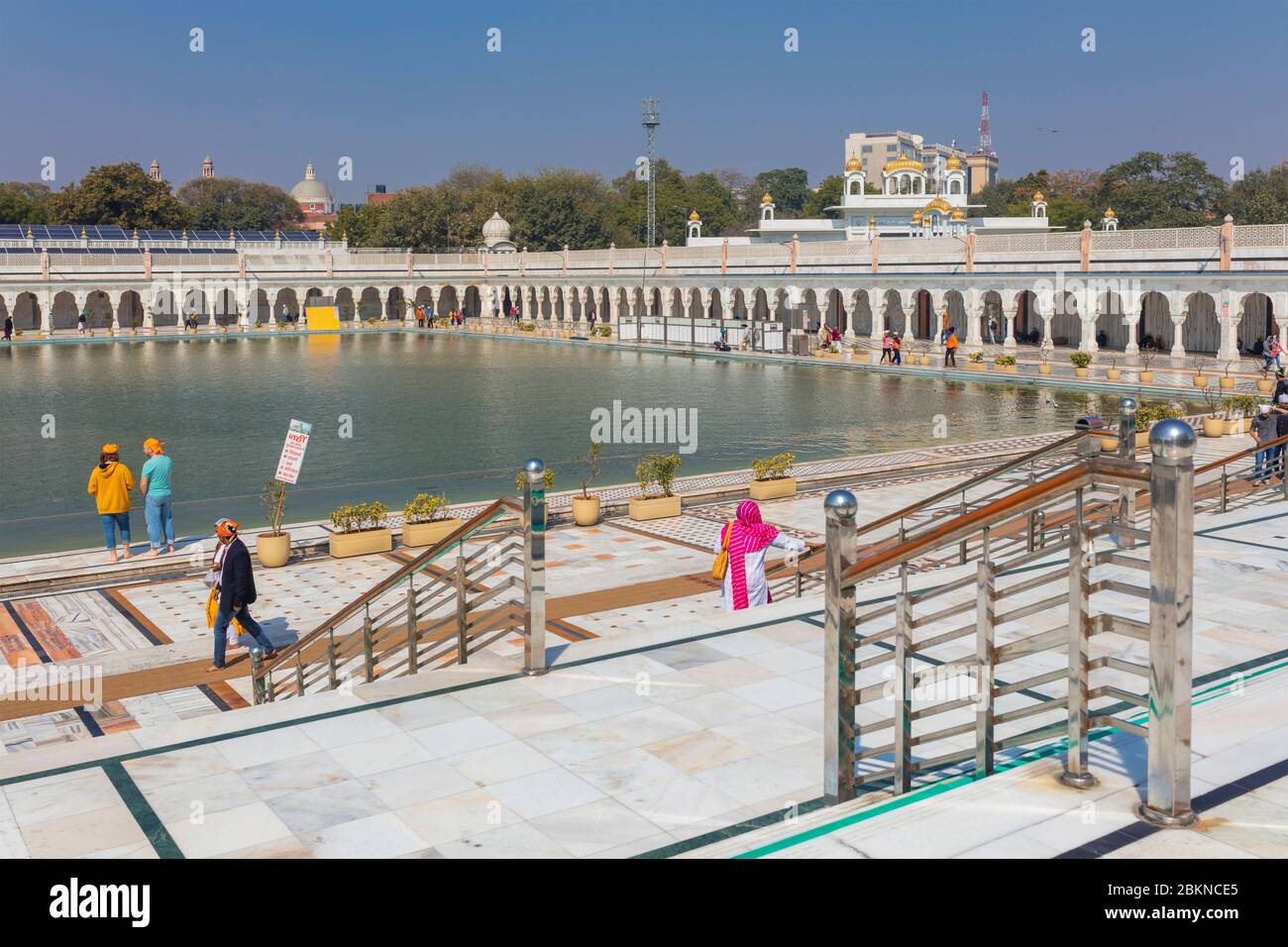 Gurudwara Bangla Sahib, Delhi, Indien Stockfoto