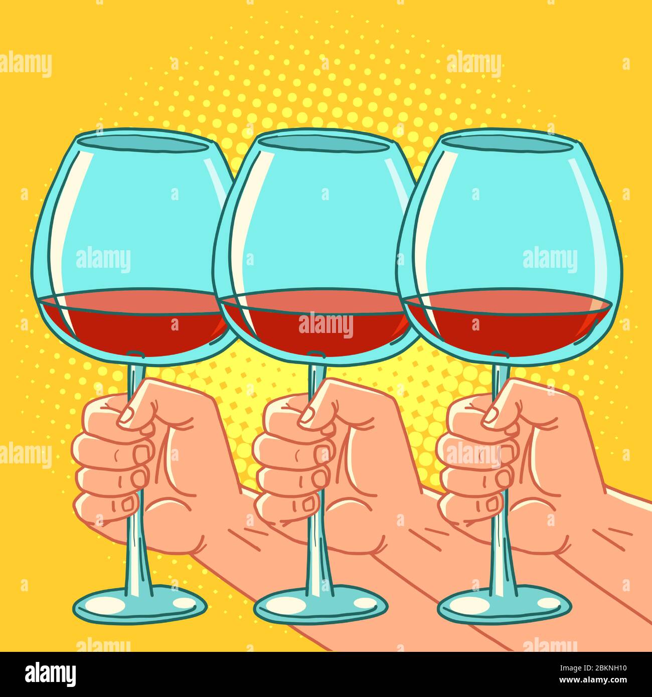 Glas Rotwein Stock Vektor