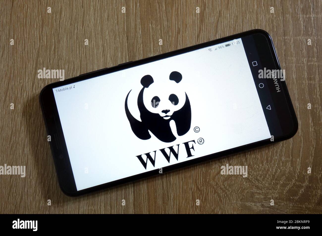 Logo des World Wide Fund for Nature (WWF) auf dem Smartphone Stockfoto