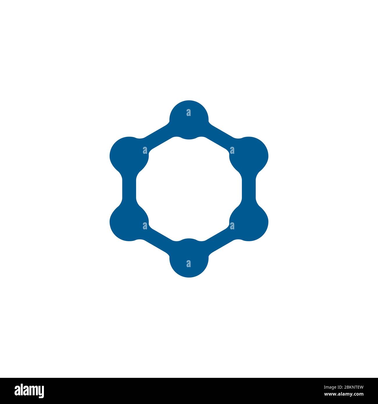 Hexagonale Punkte Symbol Logo Vektor Stock Vektor