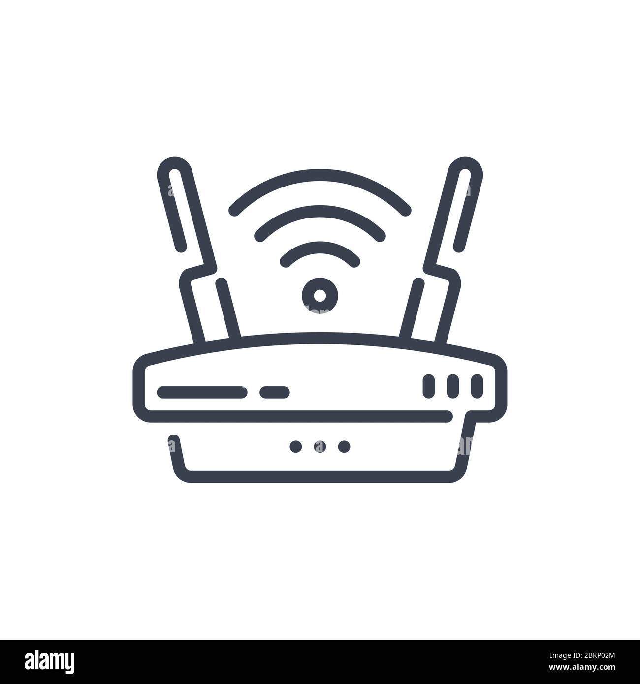 Adsl Modem Router Zeichen Vektorgrafik eines wlan-Router-Symbols oder -Logos in schwarzer Farbe ...