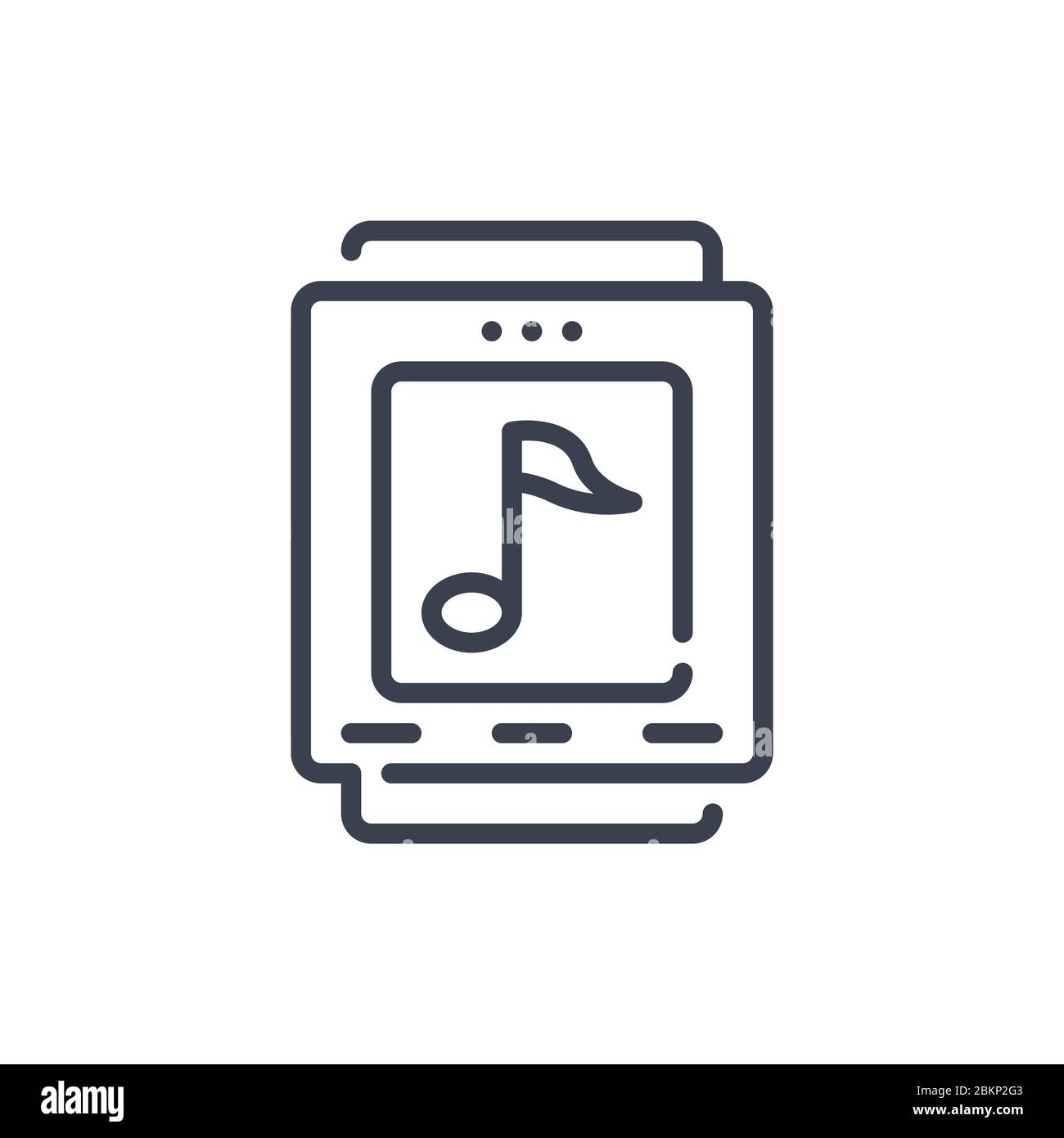 Vektor-Illustration eines Lautsprecher Musik-Symbol oder Logo mit schwarzer Farbe und Linie Design-Stil Stock Vektor