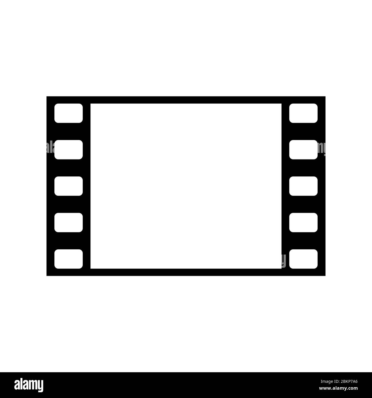 Einfache minimalistische Filmrahmen Symbol, Vektor-Illustration Symbol Stock Vektor