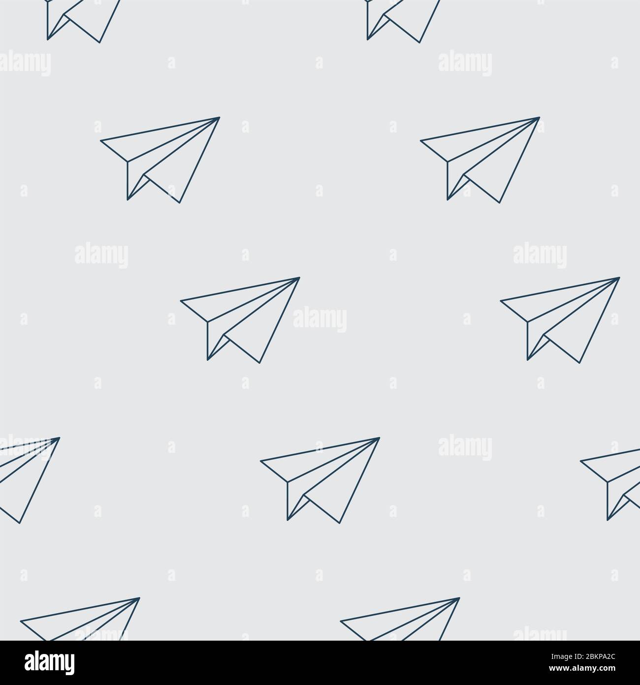 Papierebenen nahtloses Muster. Wiederholender abstrakter Hintergrund mit Papierebenen. Papercraft Flugzeuge Textur. EPS8 Vektorgrafik enthält Patter Stock Vektor
