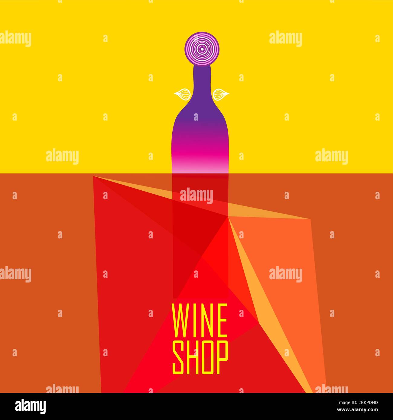 Illustration Vektor Poster mit Wein auf Pop-Art Hintergrund. Werbung für köstlichen Wein. Stock Vektor