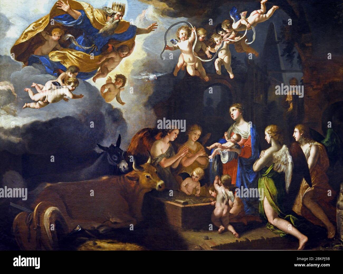 Die Anbetung der Engel 1635 von Jacques Stella 1596-1657 Frankreich Französisch Stockfoto