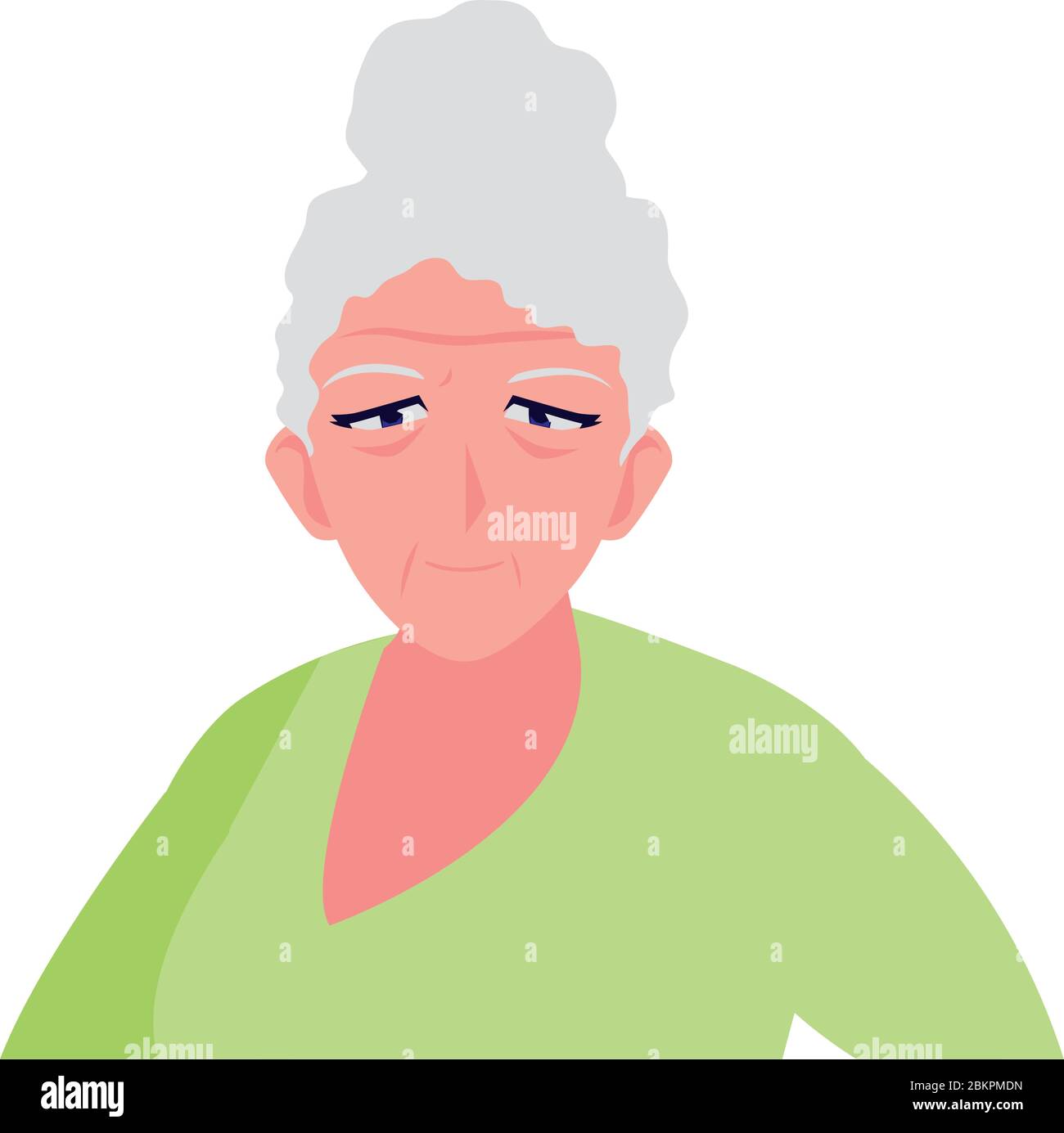 Glücklich ältere Frau trägt Kleidung Vektor Illustration Design Stock Vektor