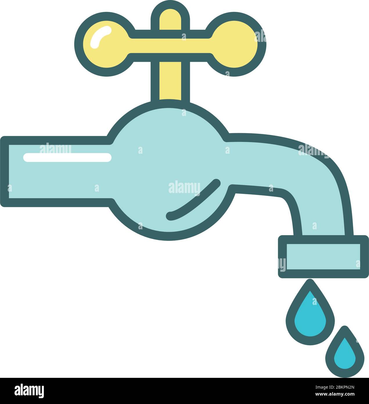 Symbol für Wasseranschluss Stock Vektor