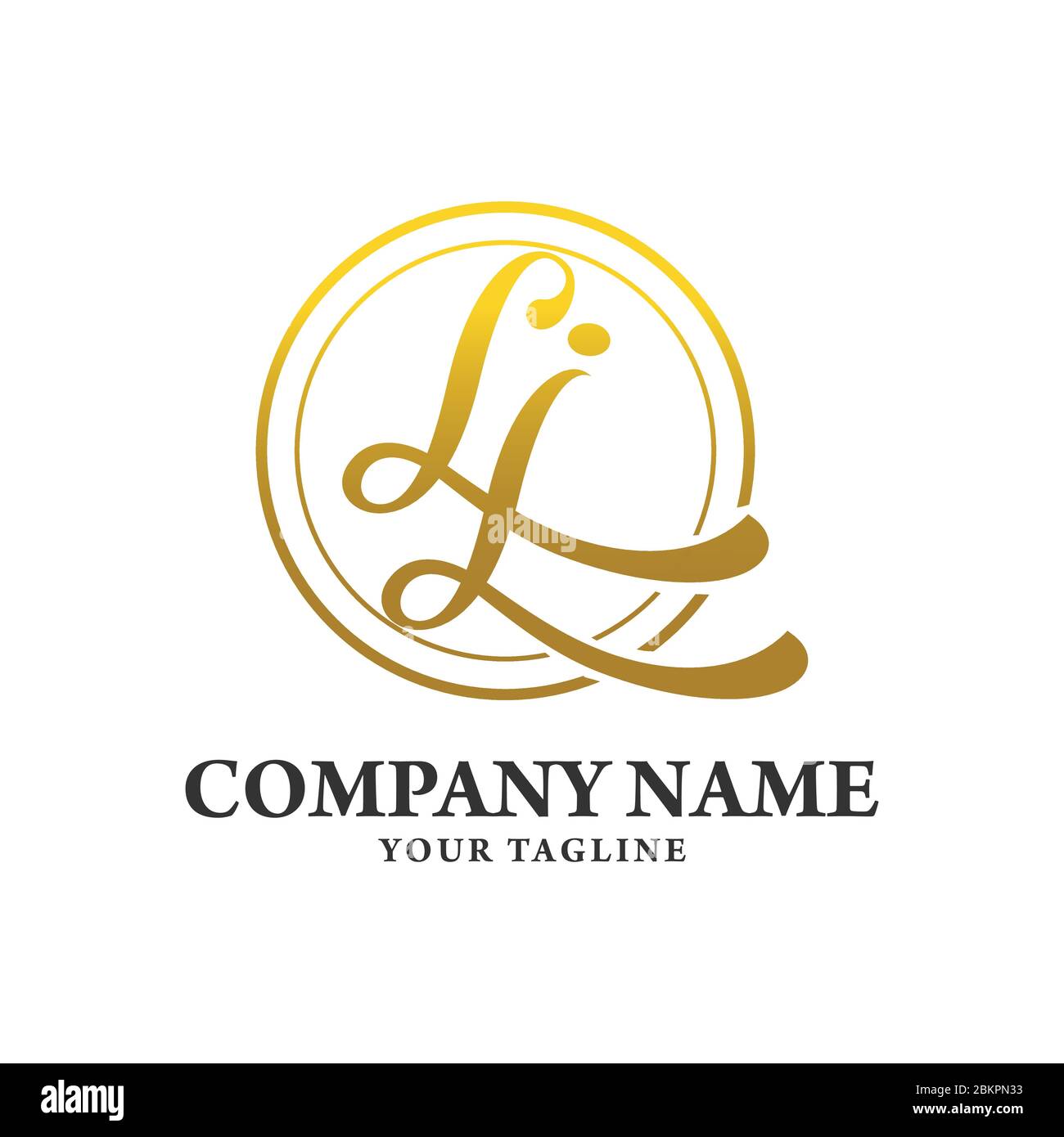Symbol für das Logo-Symbol für den Anfangsbuchstaben „Simple Elegance“ mit L-Schrift Stock Vektor
