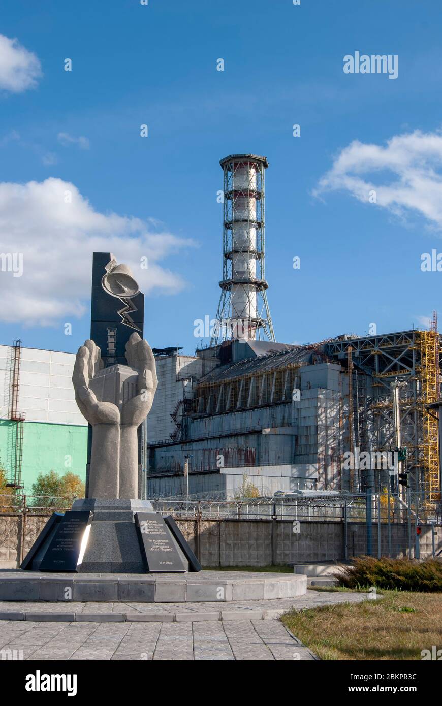 Der Reaktor Nummer 4 im Kernkraftwerk Tschernobyl AT explodierte am 26. April 1986 Stockfoto