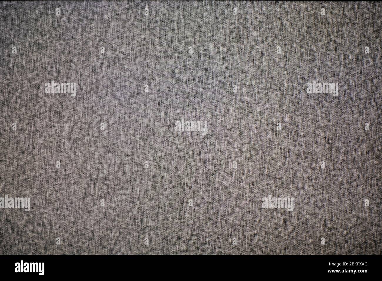 Kein Signal auf dem Fernsehbildschirm, statisches Rauschen schlecht tv schwarz und weiß Stockfoto