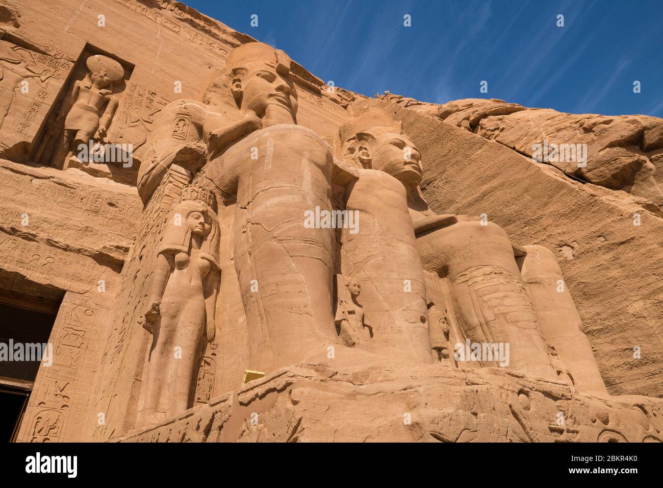 Ägypten, Oberägypten, Nubia, Abu Simbel, als Weltkulturerbe von der UNESCO, der große Tempel als Rameses II Tempel bekannt Stockfoto