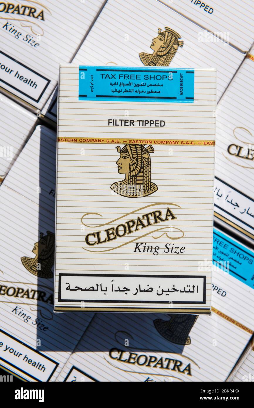 elfbar elfa kaufen Ägypten, Kairo, Zigarettenpackung Cleopatra Stockfotografie