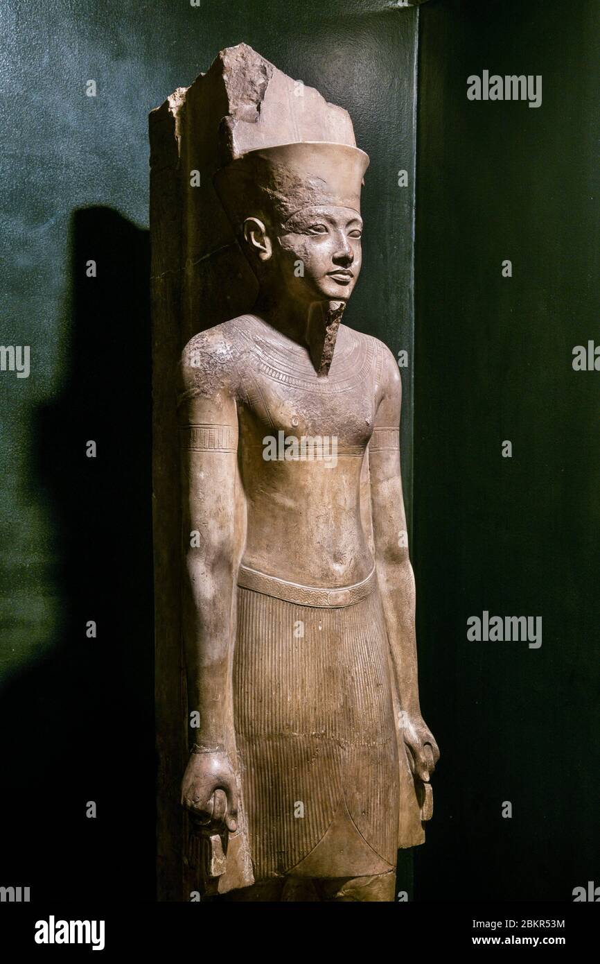 Ägypten, Oberägypten, Niltal, Luxor, Luxor Museum, Statue des Gottes Amun von Karnak Stockfoto