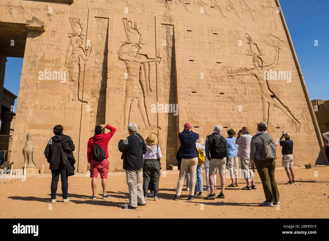 Ägypten, Oberägypten, Niltal, Edfu, Horus-Tempel Stockfoto